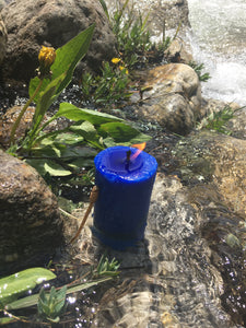 Element Candle Water (casting circle blessed Moon charged)
