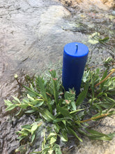Element Candle Water (casting circle blessed Moon charged)