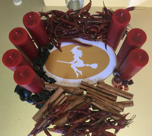 Element Candle Fire (casting circle blessed Moon charged)