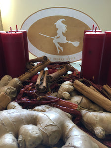 Element Candle Fire (casting circle blessed Moon charged)