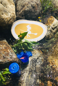 Element Candle Water (casting circle blessed Moon charged)