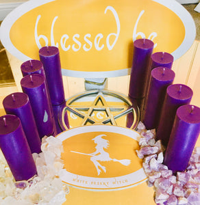 Element Candle Spirit/Crown (casting circle blessed Moon charged)